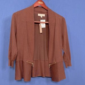 Philosophy chocolate cardigan size M